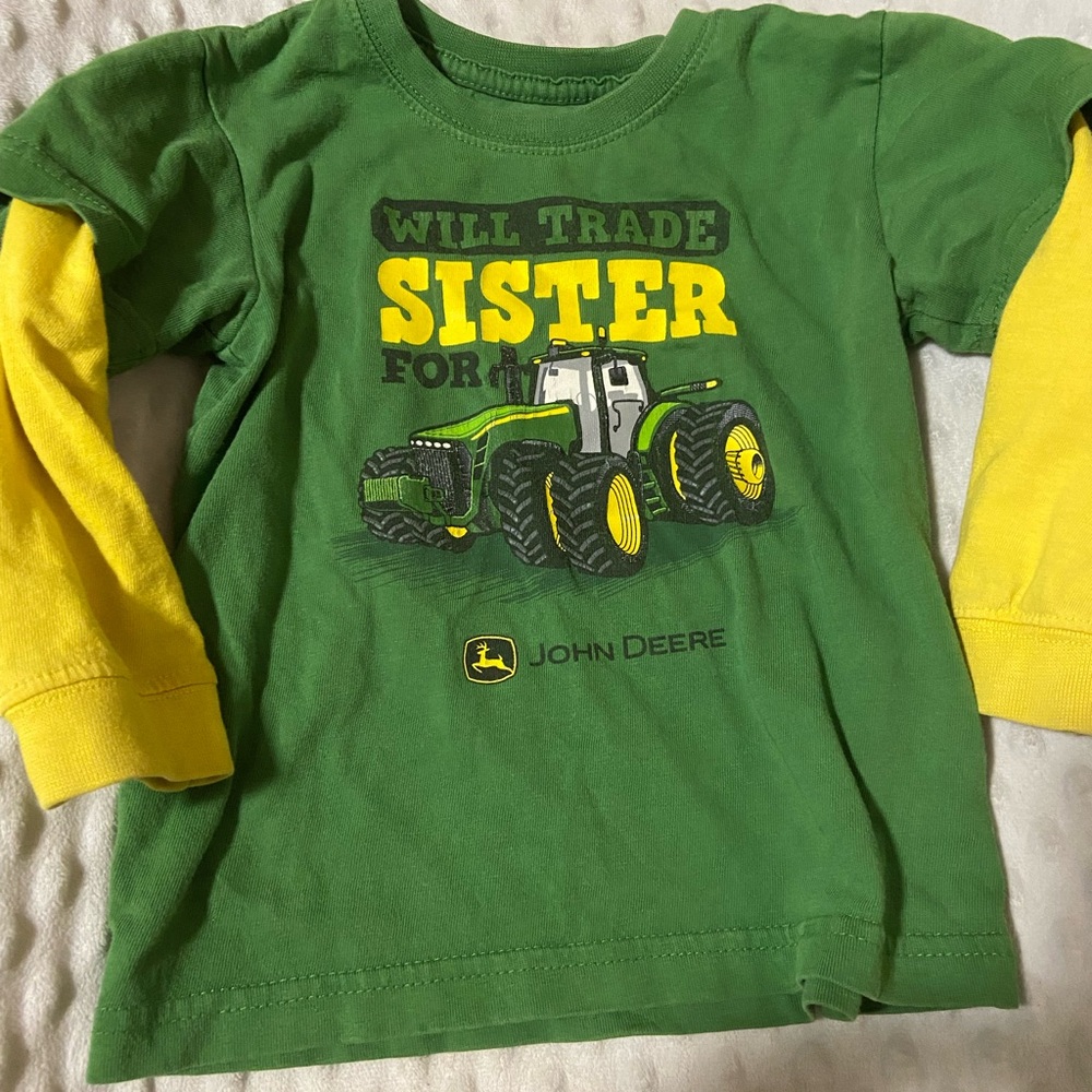 John Deere Green and Yellow Long Sleeve Tee